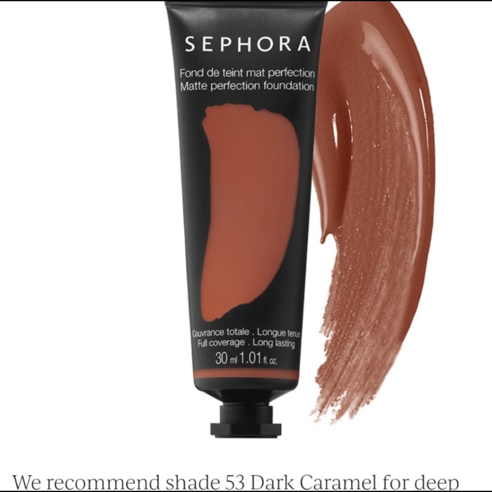 SEPHORA MATTE PERFECTION FOUNDATION - 53 Dark Caramel - Brand New  1.01 Fl Oz.